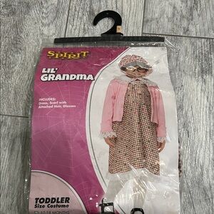 Spirit Lil' Grandma Toddler Costume with Pink and Checkered Design